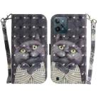 For OPPO Realme C31 3D Colored Horizontal Flip Leather Phone Case(Hug Cat) - 1