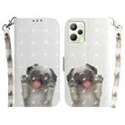 For OPPO Realme C35 3D Colored Horizontal Flip Leather Phone Case(Pug) - 1