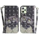 For OPPO Realme C35 3D Colored Horizontal Flip Leather Phone Case(Hug Cat) - 1