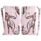 For Motorola Moto E20 / E30 / E40 3D Colored Horizontal Flip Leather Phone Case(Butterfly High-heeled) - 1