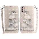 For Motorola Moto E20 / E30 / E40 3D Colored Horizontal Flip Leather Phone Case(Squirrels) - 1