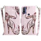 For Motorola Moto G Pure 3D Colored Horizontal Flip Leather Phone Case(Butterfly High-heeled) - 1