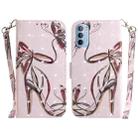 For Motorola Moto G31 / G41 3D Colored Horizontal Flip Leather Phone Case(Butterfly High-heeled) - 1