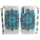 For Motorola Moto G31 / G41 3D Colored Horizontal Flip Leather Phone Case(Peacock Wreath) - 1