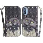 For Motorola Moto G31 / G41 3D Colored Horizontal Flip Leather Phone Case(Hug Cat) - 1