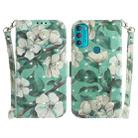 For Motorola Moto G71 3D Colored Horizontal Flip Leather Phone Case(Watercolor Flower) - 1