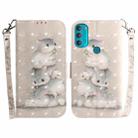 For Motorola Moto G71 3D Colored Horizontal Flip Leather Phone Case(Squirrels) - 1