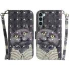 For Motorola Moto G200 5G / Edge S30 3D Colored Horizontal Flip Leather Phone Case(Hug Cat) - 1