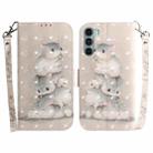 For Motorola Moto G200 5G / Edge S30 3D Colored Horizontal Flip Leather Phone Case(Squirrels) - 1