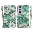 For Motorola Edge+ 2022 / 30 Pro 3D Colored Horizontal Flip Leather Phone Case(Watercolor Flower) - 1