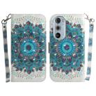 For Motorola Edge+ 2022 / 30 Pro 3D Colored Horizontal Flip Leather Phone Case(Peacock Wreath) - 1