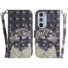 For Motorola Edge+ 2022 / 30 Pro 3D Colored Horizontal Flip Leather Phone Case(Hug Cat) - 1