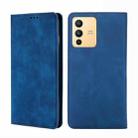 For vivo S12 / V23 5G Skin Feel Magnetic Horizontal Flip Leather Phone Case(Blue) - 1