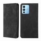 For vivo S12 Pro 5G / V23 Pro Skin Feel Magnetic Horizontal Flip Leather Phone Case(Black) - 1