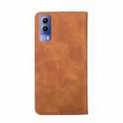 For vivo Y53s 5G / iQOO Z5x / T1x Skin Feel Magnetic Horizontal Flip Leather Phone Case(Light Brown) - 3
