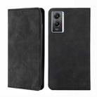 For vivo Y55s 5G Skin Feel Magnetic Horizontal Flip Leather Phone Case(Black) - 1