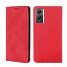 For vivo Y55s 5G Skin Feel Magnetic Horizontal Flip Leather Phone Case(Red) - 1