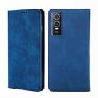 For vivo Y76s / Y74s Skin Feel Magnetic Horizontal Flip Leather Phone Case(Blue) - 1