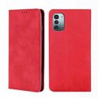 For Nokia G21 / G11 Skin Feel Magnetic Horizontal Flip Leather Phone Case(Red) - 1