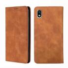 For Sony Xperia Ace III Skin Feel Magnetic Horizontal Flip Leather Phone Case(Light Brown) - 1