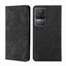 For Xiaomi Redmi K50 / K50 Pro Skin Feel Magnetic Flip Leather Phone Case(Black) - 1