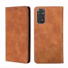 For Xiaomi Redmi Note 11 Global / Note 11S Skin Feel Magnetic Flip Leather Phone Case(Light Brown) - 1