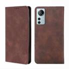 For Xiaomi 12 Lite Skin Feel Magnetic Flip Leather Phone Case(Dark Brown) - 1