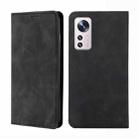 For Xiaomi 12 Pro Skin Feel Magnetic Flip Leather Phone Case(Black) - 1