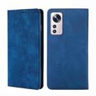 For Xiaomi 12 Pro Skin Feel Magnetic Flip Leather Phone Case(Blue) - 1