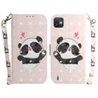 For Wiko Y82 3D Colored Horizontal Flip Leather Phone Case(Heart Panda) - 1