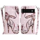 For Google Pixel 6 Pro 3D Colored Horizontal Flip Leather Phone Case(Butterfly High-heeled) - 1