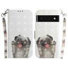 For Google Pixel 6 Pro 3D Colored Horizontal Flip Leather Phone Case(Pug) - 1