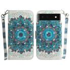 For Google Pixel 6 3D Colored Horizontal Flip Leather Phone Case(Peacock Wreath) - 1