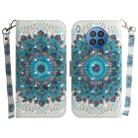 For Huawei nova 8i / Honor 50 3D Colored Horizontal Flip Leather Phone Case(Peacock Wreath) - 1