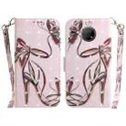 For Nokia G300 3D Colored Horizontal Flip Leather Phone Case(Butterfly High-heeled) - 1