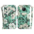 For Nokia G300 3D Colored Horizontal Flip Leather Phone Case(Watercolor Flower) - 1