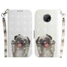 For Nokia G300 3D Colored Horizontal Flip Leather Phone Case(Pug) - 1
