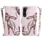 For Sony Xperia 1 III 3D Colored Horizontal Flip Leather Phone Case(Butterfly High-heeled) - 1