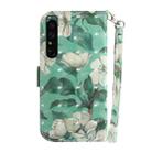 For Sony Xperia 1 IV 3D Colored Horizontal Flip Leather Phone Case(Watercolor Flower) - 3