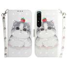 For Sony Xperia 1 IV 3D Colored Horizontal Flip Leather Phone Case(Cute Cat) - 1