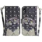 For Sony Xperia Ace III 3D Colored Horizontal Flip Leather Phone Case(Hug Cat) - 1
