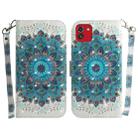 For Samsung Galaxy A03 164mm 3D Colored Horizontal Flip Leather Phone Case(Peacock Wreath) - 1