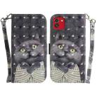 For Samsung Galaxy A03 164mm 3D Colored Horizontal Flip Leather Phone Case(Hug Cat) - 1