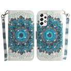 For Samsung Galaxy A73 5G 3D Colored Horizontal Flip Leather Phone Case(Peacock Wreath) - 1