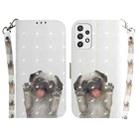 For Samsung Galaxy A23 3D Colored Horizontal Flip Leather Phone Case(Pug) - 1