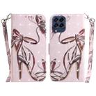 For Samsung Galaxy M33 5G 3D Colored Horizontal Flip Leather Phone Case(Butterfly High-heeled) - 1