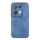 For OPPO Reno8 Pro+ 5G China / 8 Pro 5G Foreign Brugg Texture PU Shockproof Phone Case(Blue) - 1