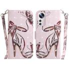 For Xiaomi 12 Pro 3D Colored Horizontal Flip Leather Phone Case(Butterfly High-heeled) - 1