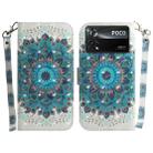 For Xiaomi Poco X4 Pro 5G 3D Colored Horizontal Flip Leather Phone Case(Peacock Wreath) - 1