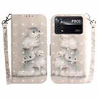 For Xiaomi Poco X4 Pro 5G 3D Colored Horizontal Flip Leather Phone Case(Squirrels) - 1